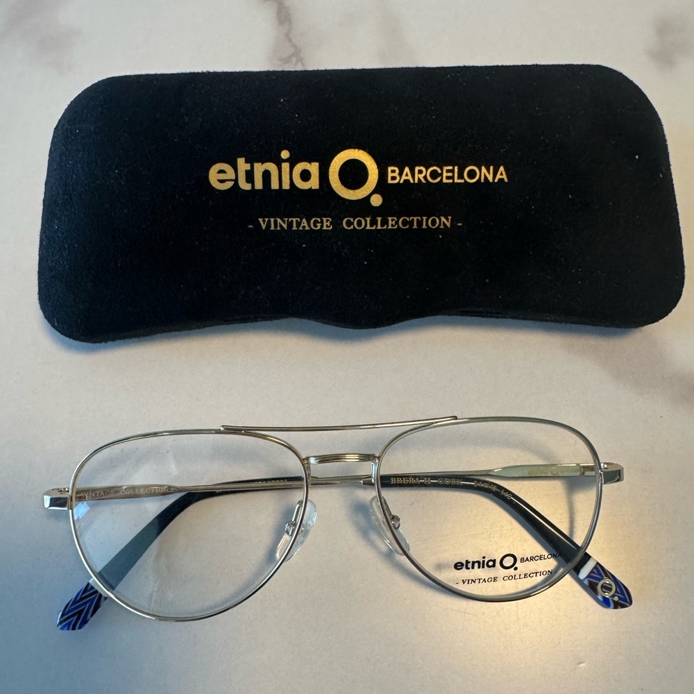 Etnia Barcelona silver aviator Brera II 
Size 54 eye